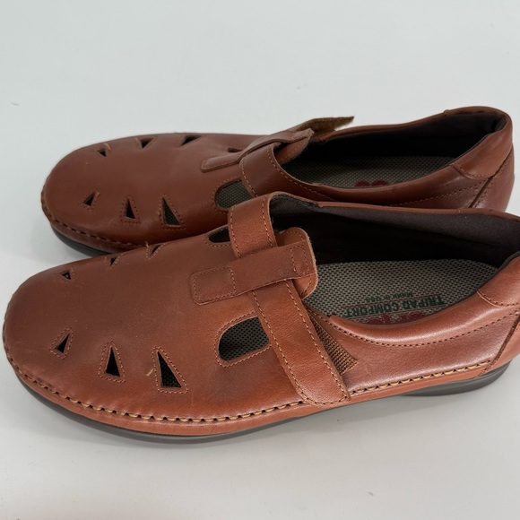 SAS Women's Roamer Shoes Brown Slip On Loafer Brown Fisherman Mary Janes Size 9 - Picture 4 of 6